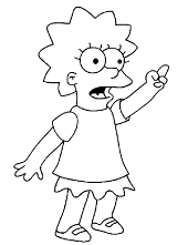 Coloring page with Lisa Simpson