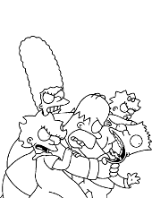 The Simpsons coloring page