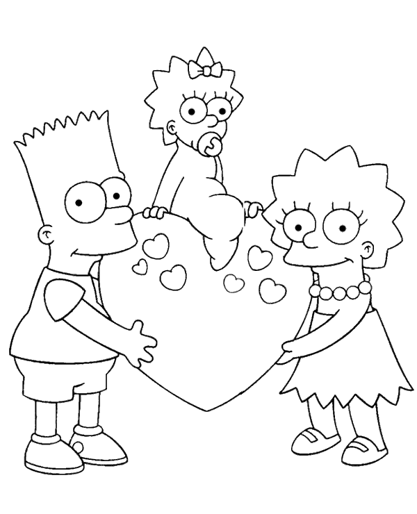 Simpsons children coloring page