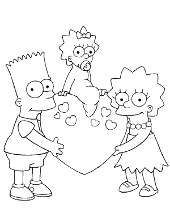 Simpson's children to print and color