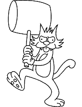 Cat with hammer