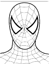 Spiderman's face to color