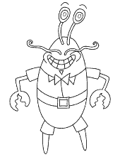 Coloring book with Mr. Crabs
