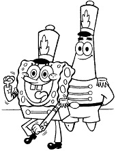 Sponge and Patrick friends