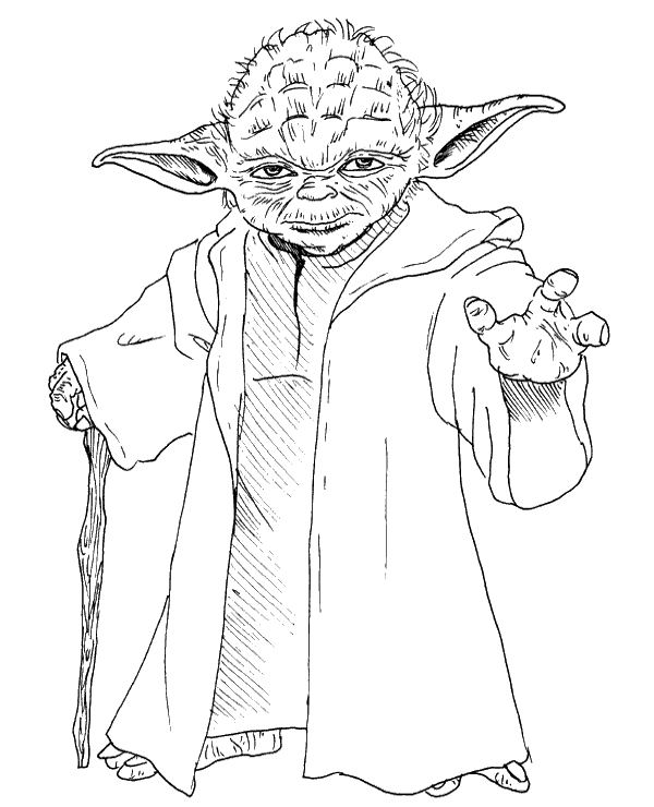 Yoda coloring page