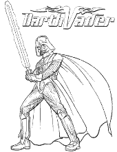 Vader printable colouring page