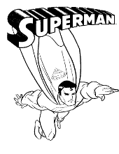 Supermen coloring page