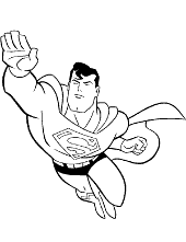 Supermen printable coloring picture