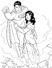 Superman and Lois Lane to color