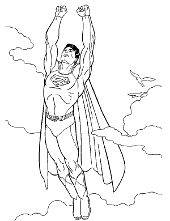 Superman to color for children
