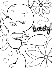 Tweety a canary to color for free