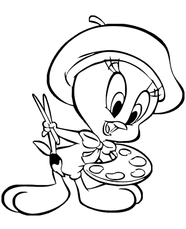 Tweety artist printable picture for coloring