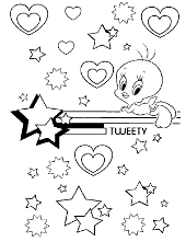 Tweety Bird coloring page for free