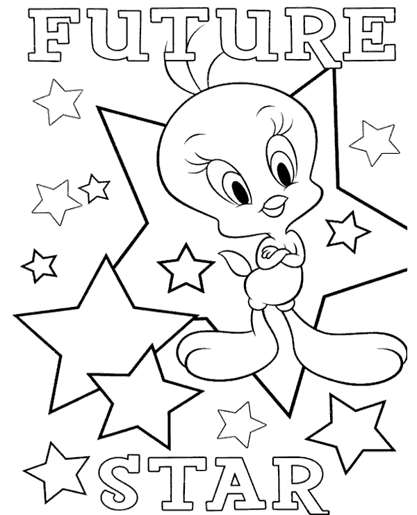 Tweety coloring pages for children