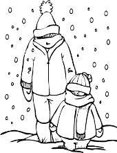 Two boys winter time
