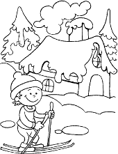 Winter image to print and color