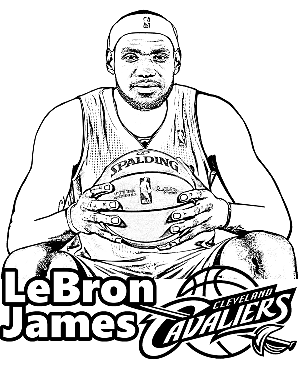 Free coloring page LeBron James