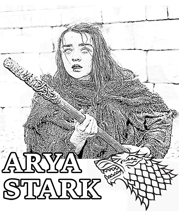Arya Stark coloring page