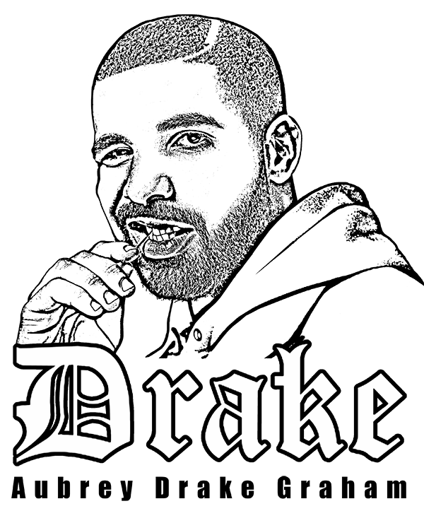 Rapper Drake Coloring Pages