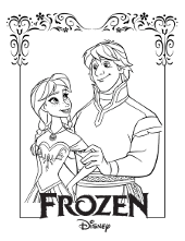 Frozen coloring page Anna Kristoff