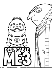 Gru with Minion coloring books