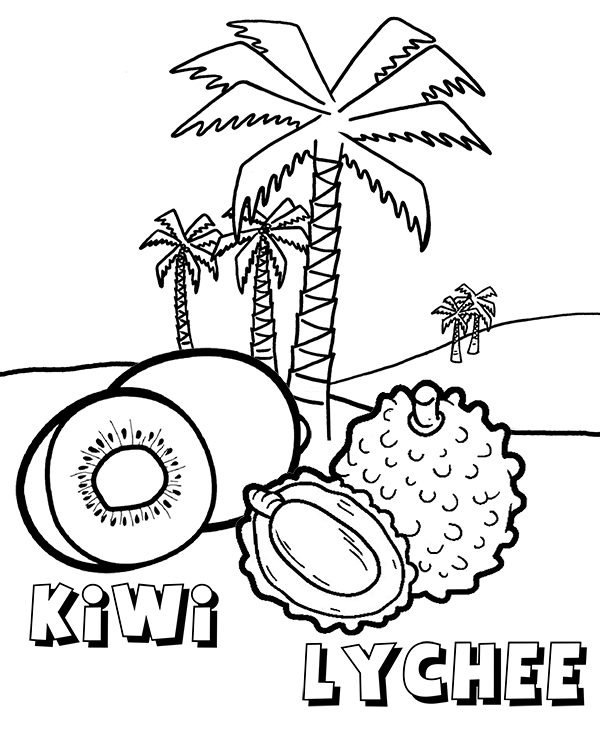 Kiwi and lychee printale image