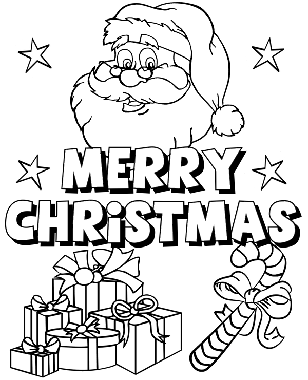 Merry Christmas coloring page to print