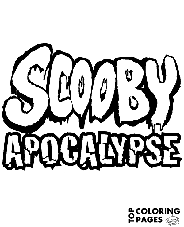 Scooby apocalypse printable coloring sheet