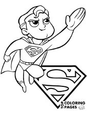 Superman and his cartoon logo