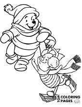 Winnie the Pooh coloring pages Pooh and Piglet