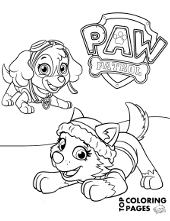 paw patrol coloring pages everest badge