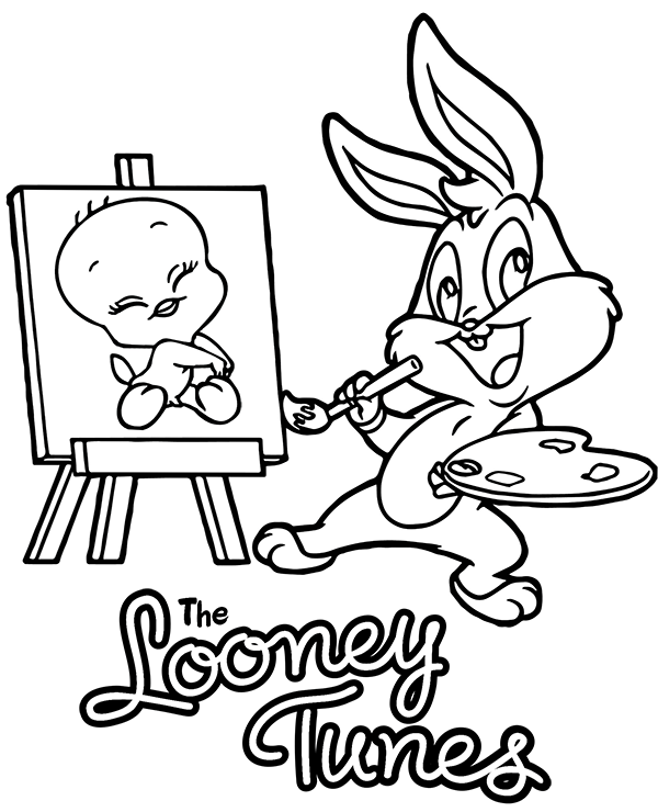 Looney Tunes printable coloring page
