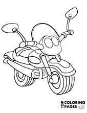 Free printable picture of motorbike