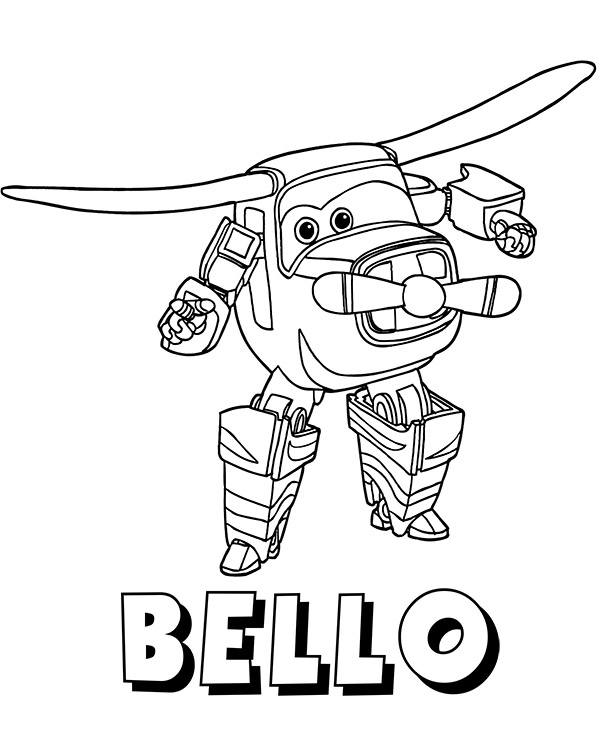 Bello Super Wings coloring page