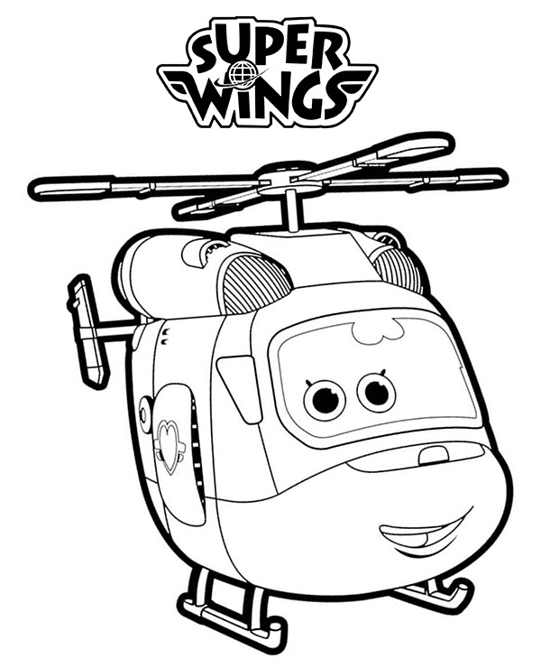 Dizzy - rescue helicopter from Super Wings series for children
