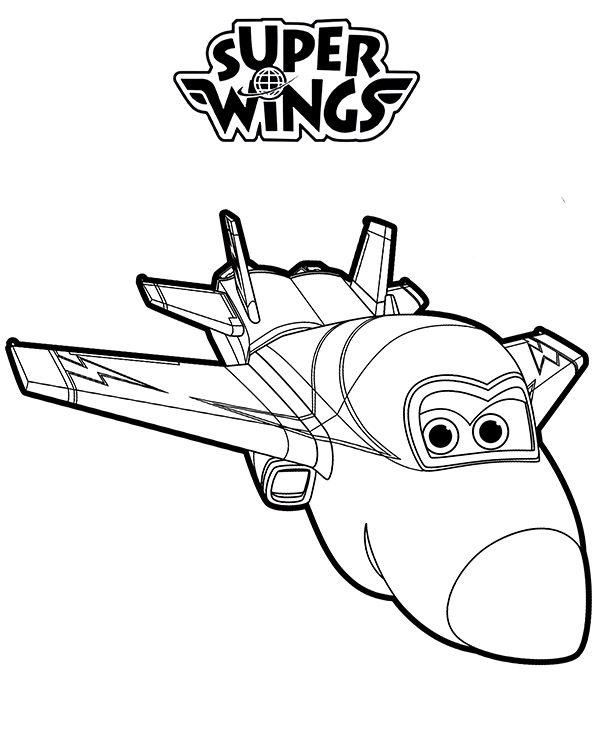 Plane Jerome free coloring page for kids