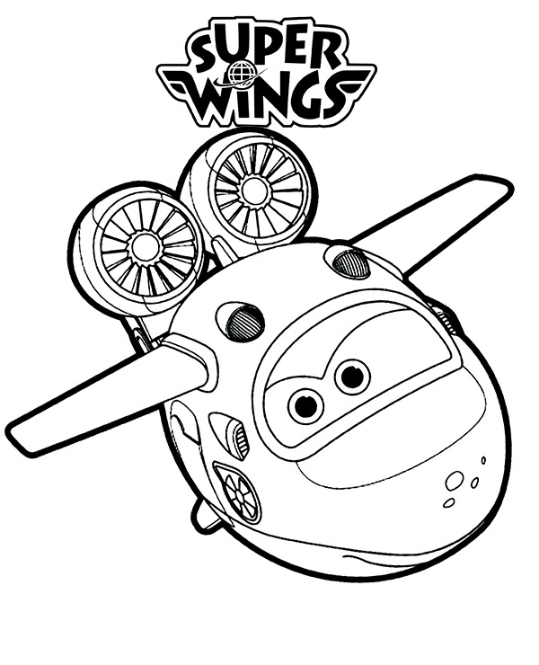 Flying Mira a plane of Super Wings crew to color