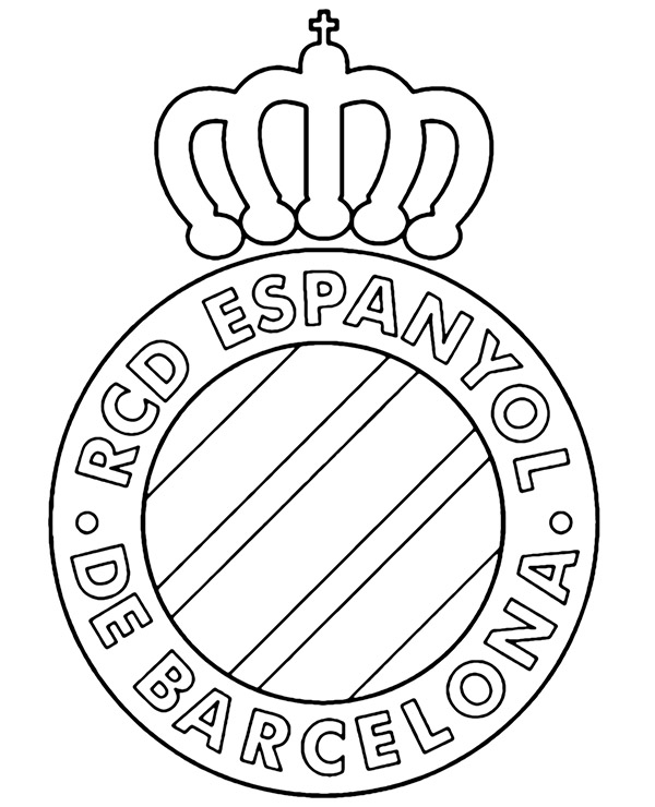 Espanyol Barcelona crest printable coloring page