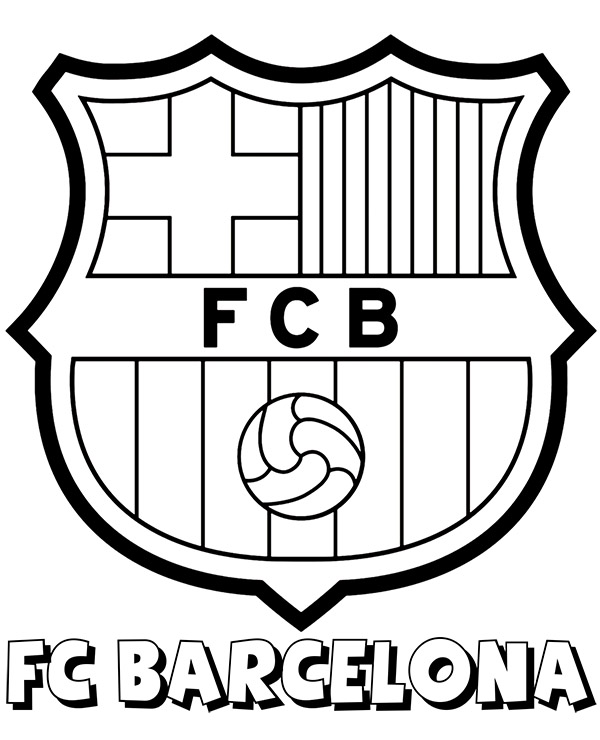 Original logo of FC Barcelona to print