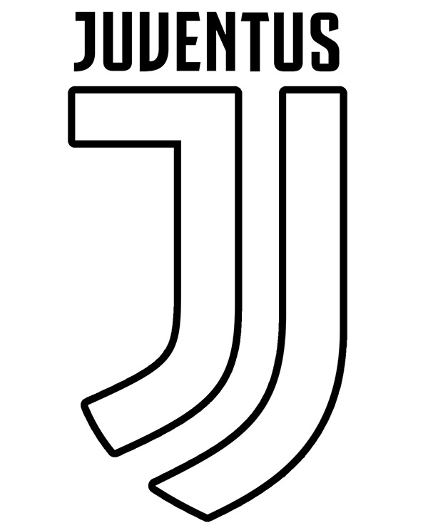 Juventus Turin original logo on coloring page