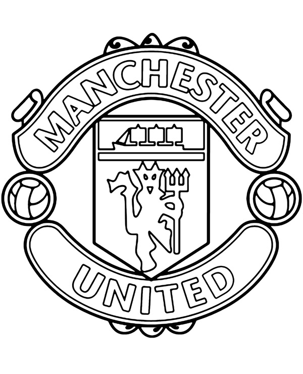 Manchester United original crest logo to color