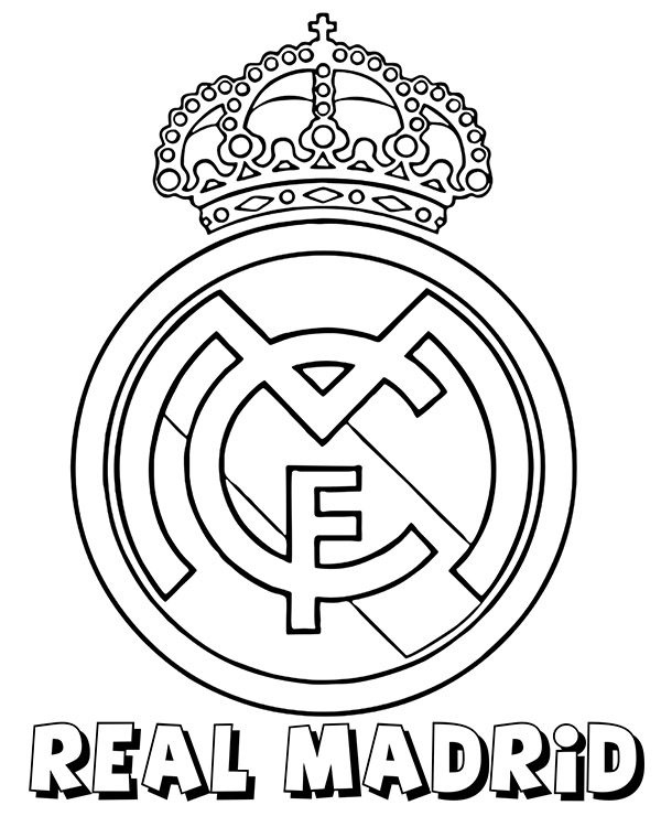 Real Madrid original logo coloring page
