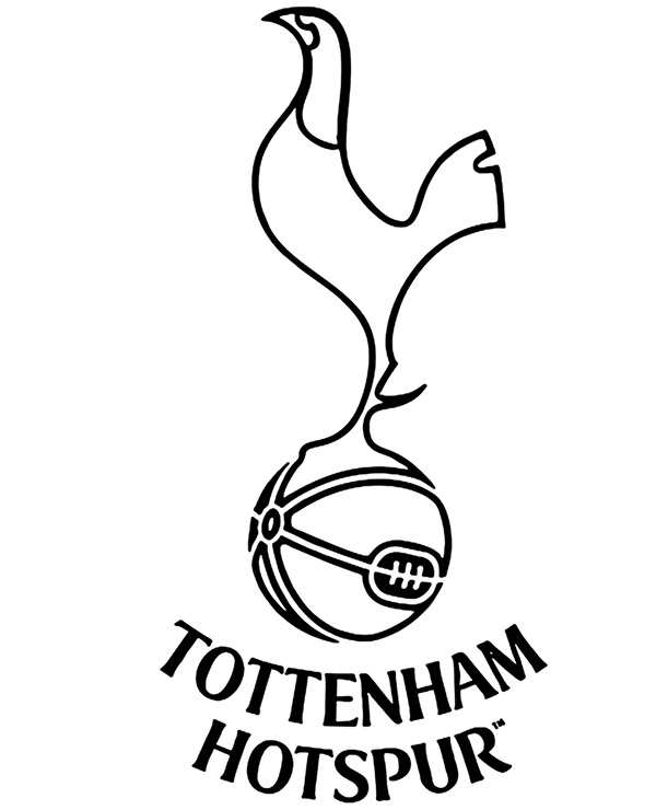 Tottenham Hotspur logo printable coloring page