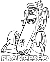 francesco cars 2 coloring pages