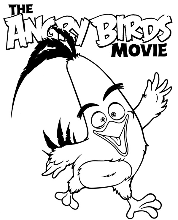 Chuck Angry Birds Movie coloring page to print or download