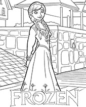 Portrait of Elsa to print and color