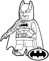 Printable picture presenting Batman minifig Lego