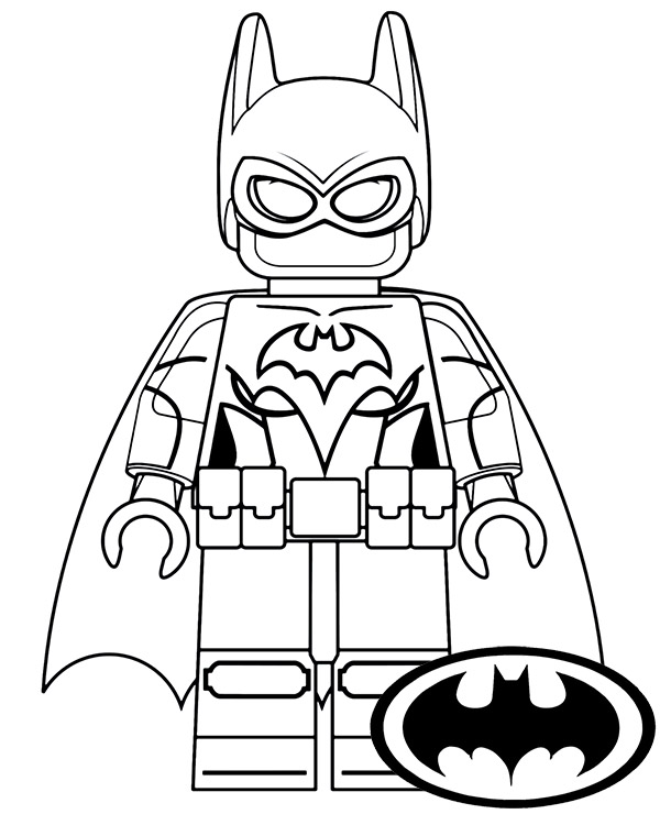 Lego Batman fig coloring sheet