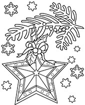 Christmas tree decoration new coloring page for children
