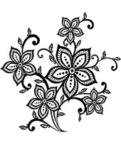 Flowers printable images with tattoos